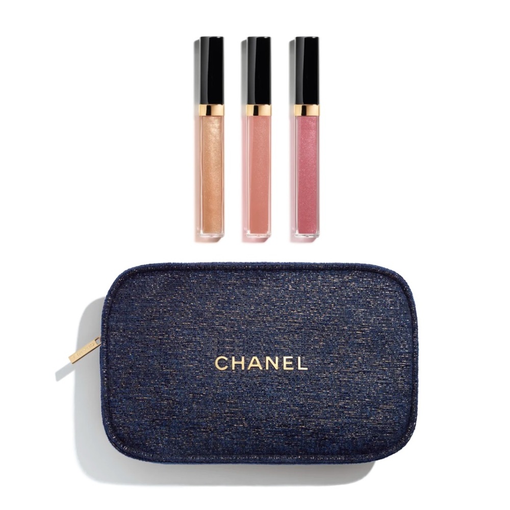 Chanel 2023 Always Brilliant Lip Gloss Trio Holiday Makeup Set